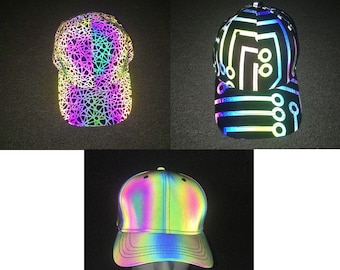 5 designs reflective cap adjustable hip hop dancer singer garment Ins HOT colorful adult hat