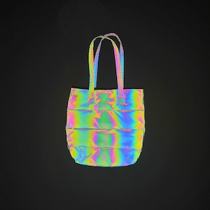 Reflective Tote shopping casual shoulder bag holographic rainbow soft touch handbag
