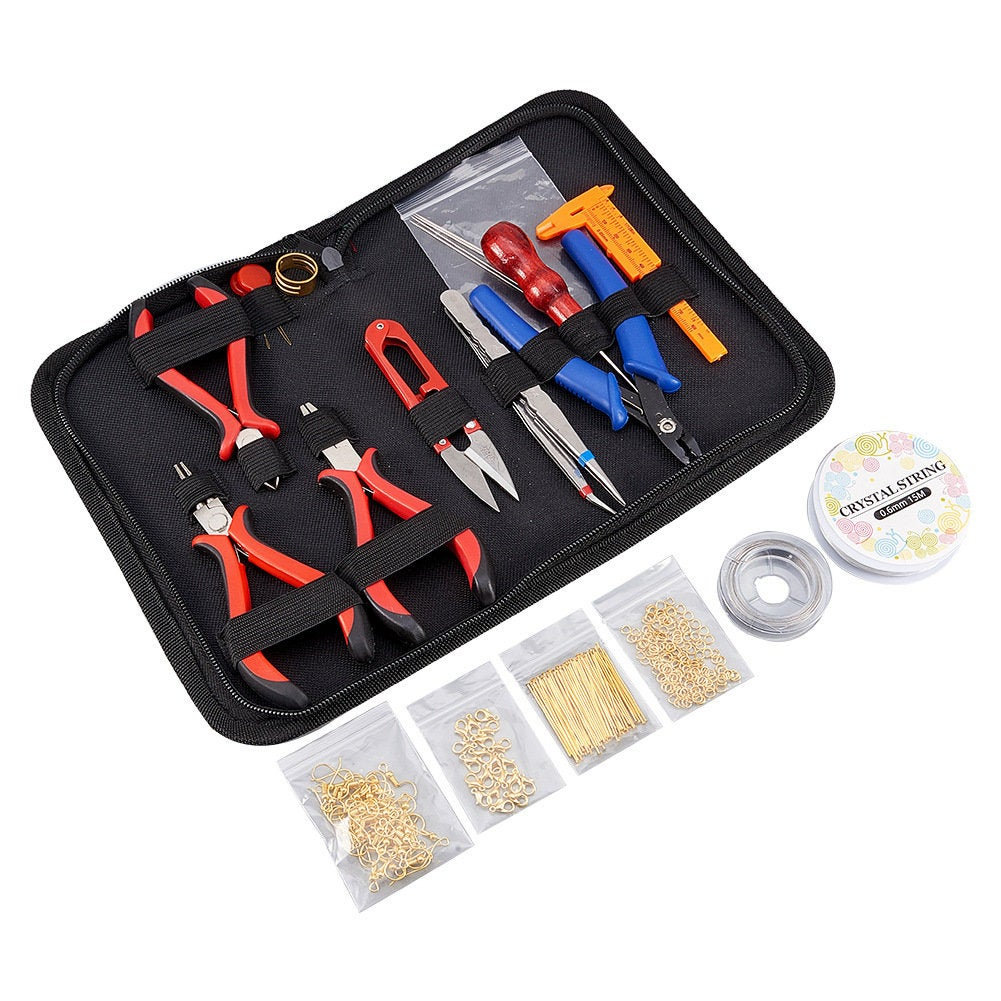 All in One Jewelry Making Tools Kit Set Pliers Scissors Needle Etsy