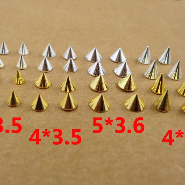 metal tiny nail file spikes studs different sizes