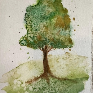 Hand painted watercolor card blank