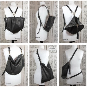 Bolso Y Mochila Dos En Uno Bolso De Hombro Y Mochila Etsy