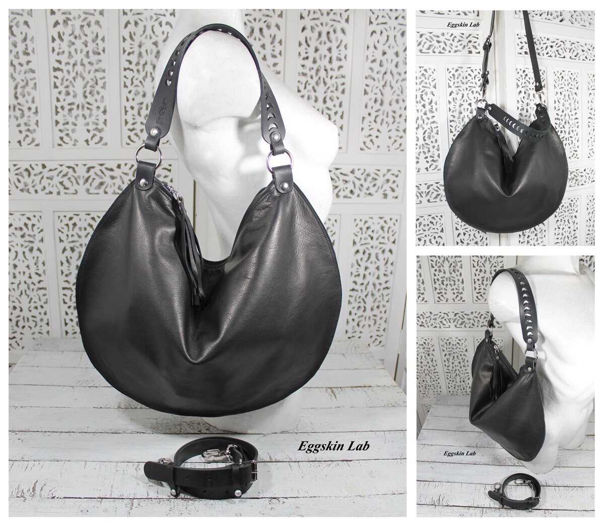 black soft leather purse