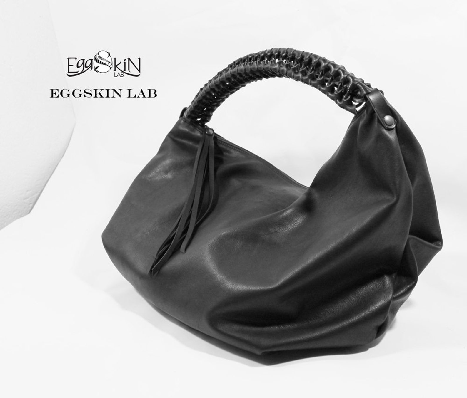 Roomy and Soft Leather Bag Black Italian Leather Bag Leather Etsy