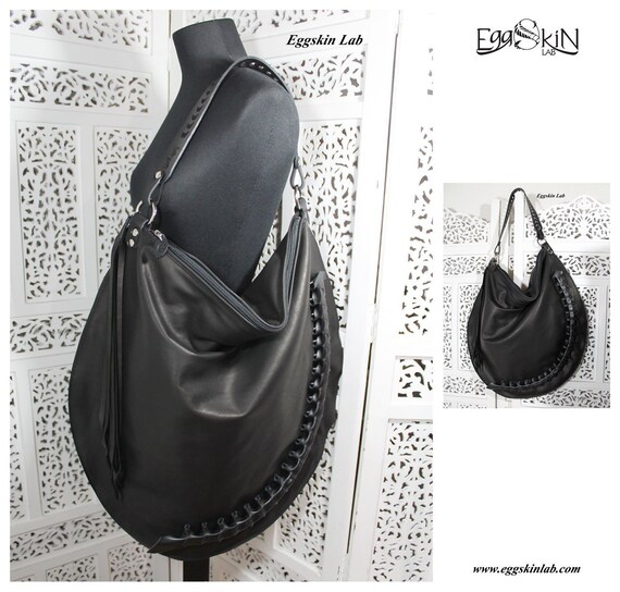 black soft leather purse