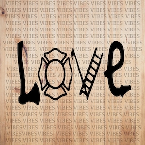 Fire Fighter Love car decal, window, bumper sticker no background
