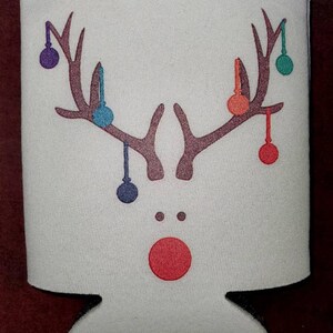 Rentier festliche Weihnachtslichter weiß Dosenhalter Getränkekühler