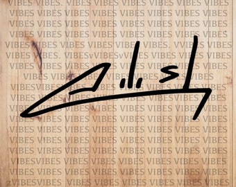 Billie autograph car decal, window, bumper sticker no background
