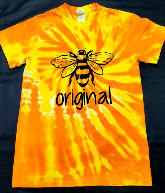 Bee Original Graphic Tee black yellow or tie dye | Etsy