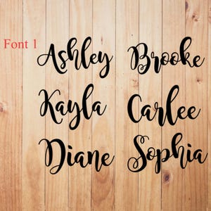 Customized Name car decal, window, bumper sticker no background