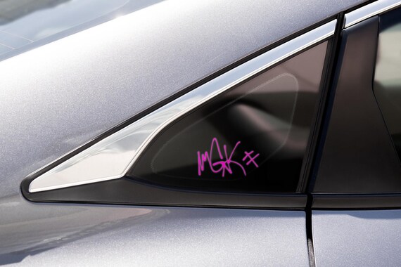 MG K Machine Gun Kells Colson Autograph Car Decal, Window, Bumper