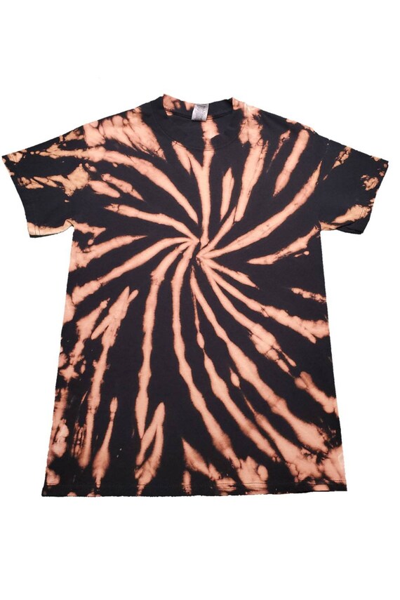 Spiral Bleach Dye Tshirt Etsy
