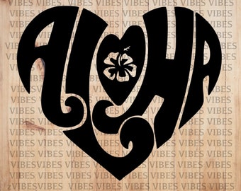 Aloha heart, love, Beach car decal, window, bumper sticker no background
