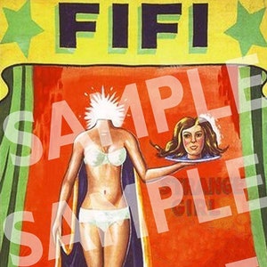 Headless Woman ~ 4&#39;x6&#39; XL Vintage Freak Show / Sideshow / Human Oddities / Circus Poster (INSTANT DOWNLOAD)