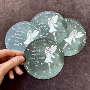Fairy Grace Stickers large round angel goddess fairytale fineart