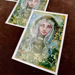 A6 Fine Art Print-briefkaartformaat - 'Shine Fairy'-schilderij om te verzenden, in te lijsten of in een dagboek te schrijven