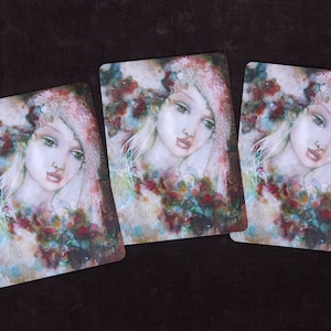 Postcard sized mini print fine art mermaid fairy angel goddess fairy tale card