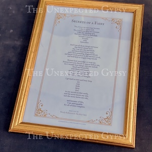 Secrets of a Fairy Poem - Printable Original Poem by Me - Instant
