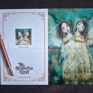 Tarjeta de felicitación de Bellas Artes 'Ángeles de la Guarda', ángeles, cuento de hadas, hadas