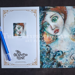 Tarjeta de felicitación de bellas artes 'Shakarri', ángel, cuento de hadas, diosa