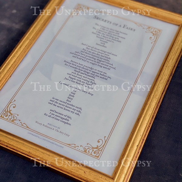 Secrets of a Fairy Poem - Printable original poem by me - instant digital download