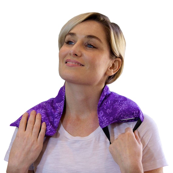 Heat Therapy Rice Bag. 3 Pockets. Rice Heating Pad. Heat Therapy. Neck Heating Pad. Shoulder Heating Pad. Microwave Heat Pack. Purple Flower Etsy