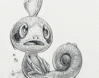 Sobble - 5 x 7" print (pokemon drawing, art, artwork, gaming, nintendo, decor)