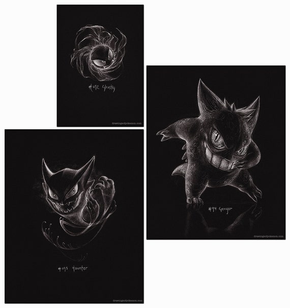 Black And White Gengar Pokemon Black & White Drawing Haunter PNG