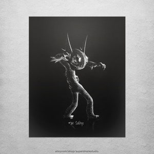 Sableye 8 x 10 print pokemon drawing, dark, ghost, art, artwork, gaming, nintendo, decor image 2