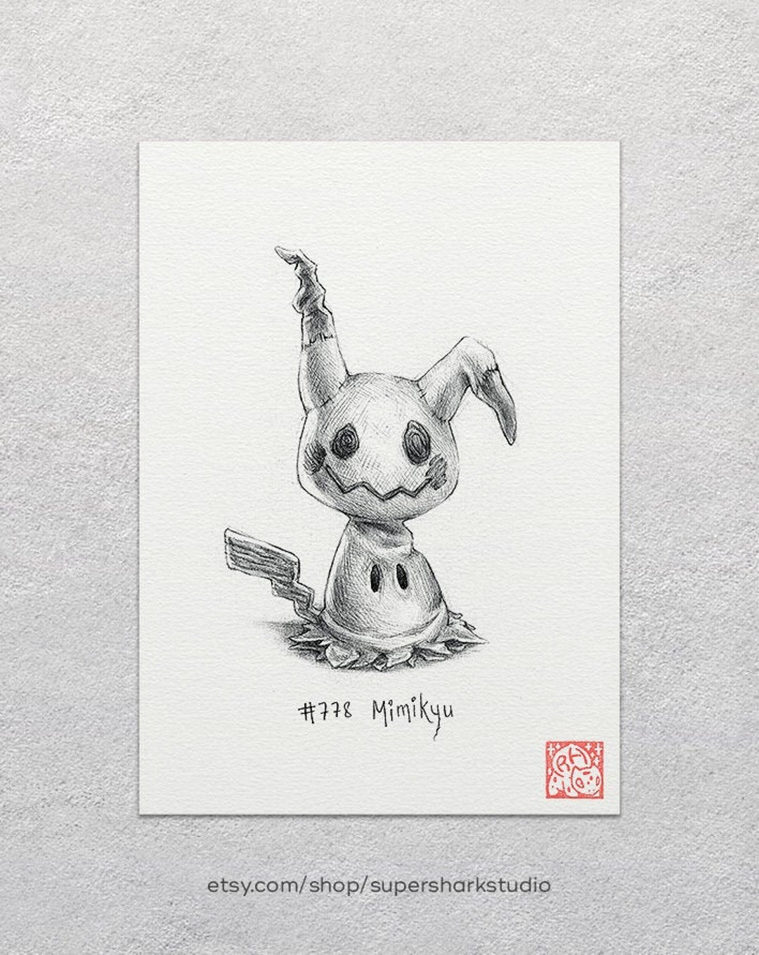 mimikyu pokemon, digital art