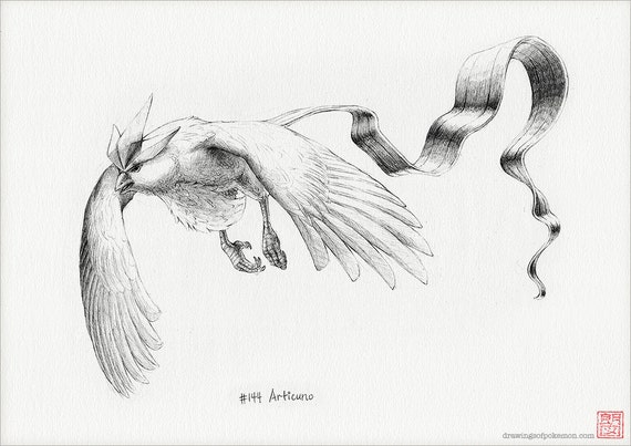 Articuno Zapdos and Moltres A5 Black and White Pokémon 