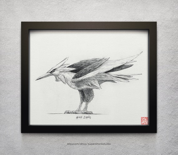 Zapdos 8 X 10 Print Team Instinct Pokemon Go Etsy Zapdos 8 X 10 Print Team Instinct Pokemon Go Etsy