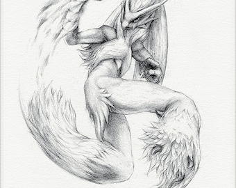 Blaziken - wydruk 8 x 10" (rysunek pokemon, ogień, walka, sztuka, grafika, gry, Nintendo, dekoracja)