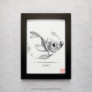 Popplio - 5 X 7" Print (pokemon Drawing, Art, Artwork, Gaming, Nintendo, Water, Decor) - Etsy