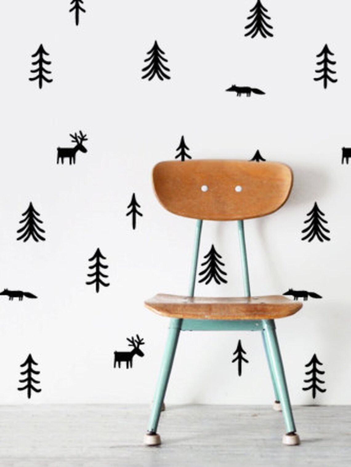 Forest wall decal. Forest vinyl. Set of 39 forest removable Etsy