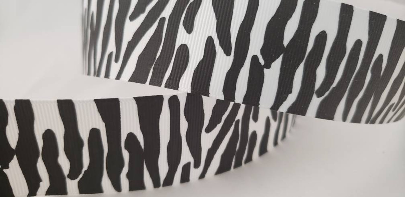 1.5 grosgrain ribbon ZEBRA print ribbon hair bow Etsy