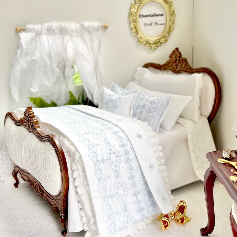 Dollhouse Bedding 8 Piece Shabby White Cotton Bed Set With Etsy