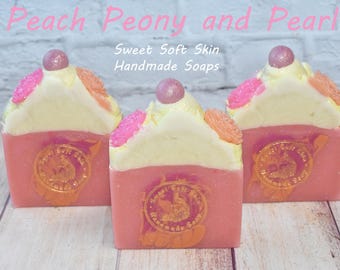 Peach Peony and Pearl Soap Bars