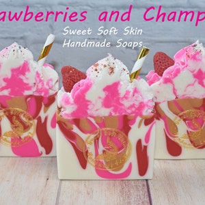 Strawberries and Champagne Soap Bars
