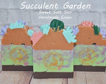 Succulent Garden Soap Bars