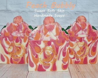 Peach Bubbly Soap Bars