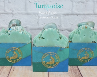 Turquoise Gemstone Soap Bars