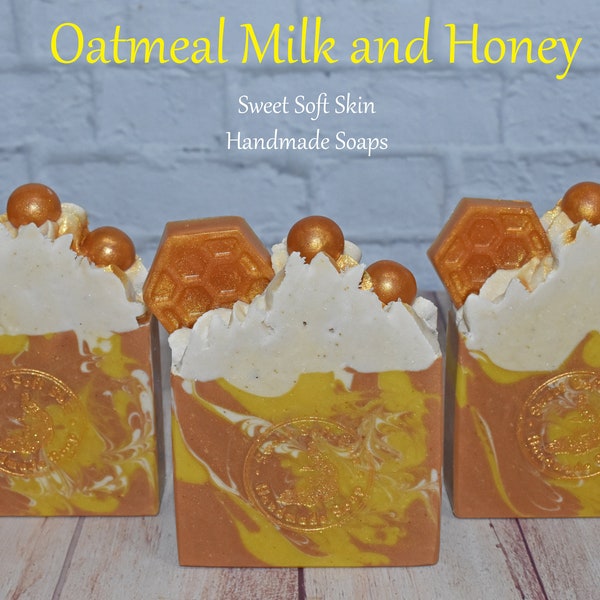 Oatmeal, Milk, and Honey Soap Bars