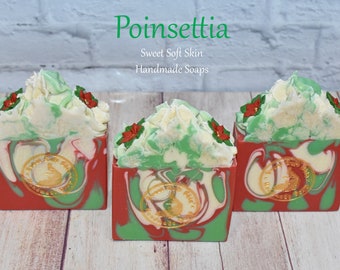 Poinsettia Soap Bars