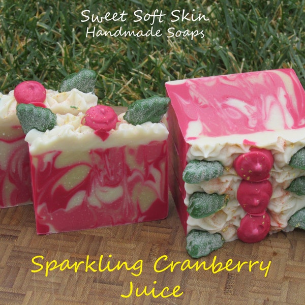 Sparkling Cranberry Cocktail Soap Bars