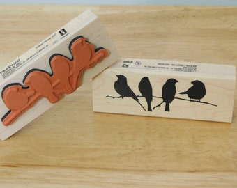Inkadinkado Large Bird Rubber Stamp, 4" x 1.5" New Old Stock (bullet journal card making scrap booking planner animals birds)