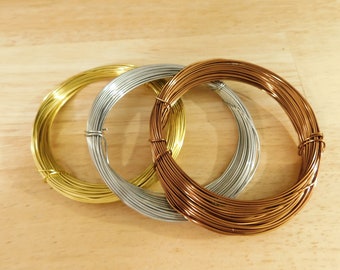 18 Gauge Wire, 1mm Thick Taupe Aluminum Craft Wire, Colored Wire