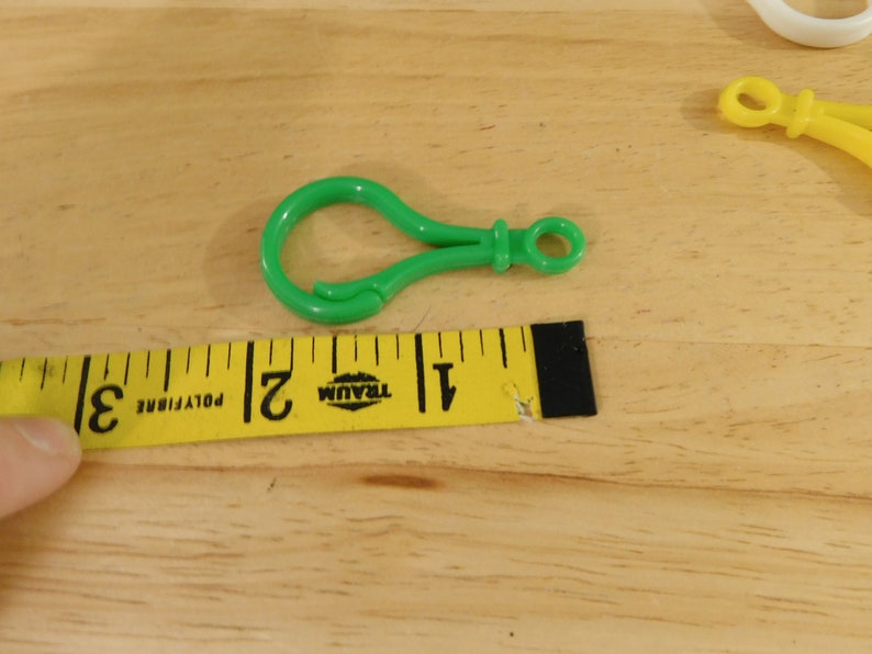 Large Plastic Clip Keychain Findings, Mixed Color 2" 50mm (DIY kids craft rainbow kandi candy kawaii key chain clasp ring link) bild 6