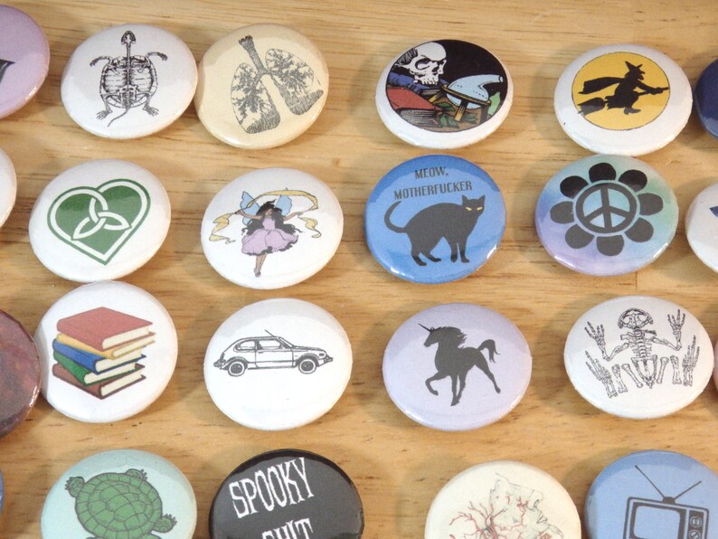Wholesale BULK Buttons 1 Handmade pins Pinback Discount Etsy