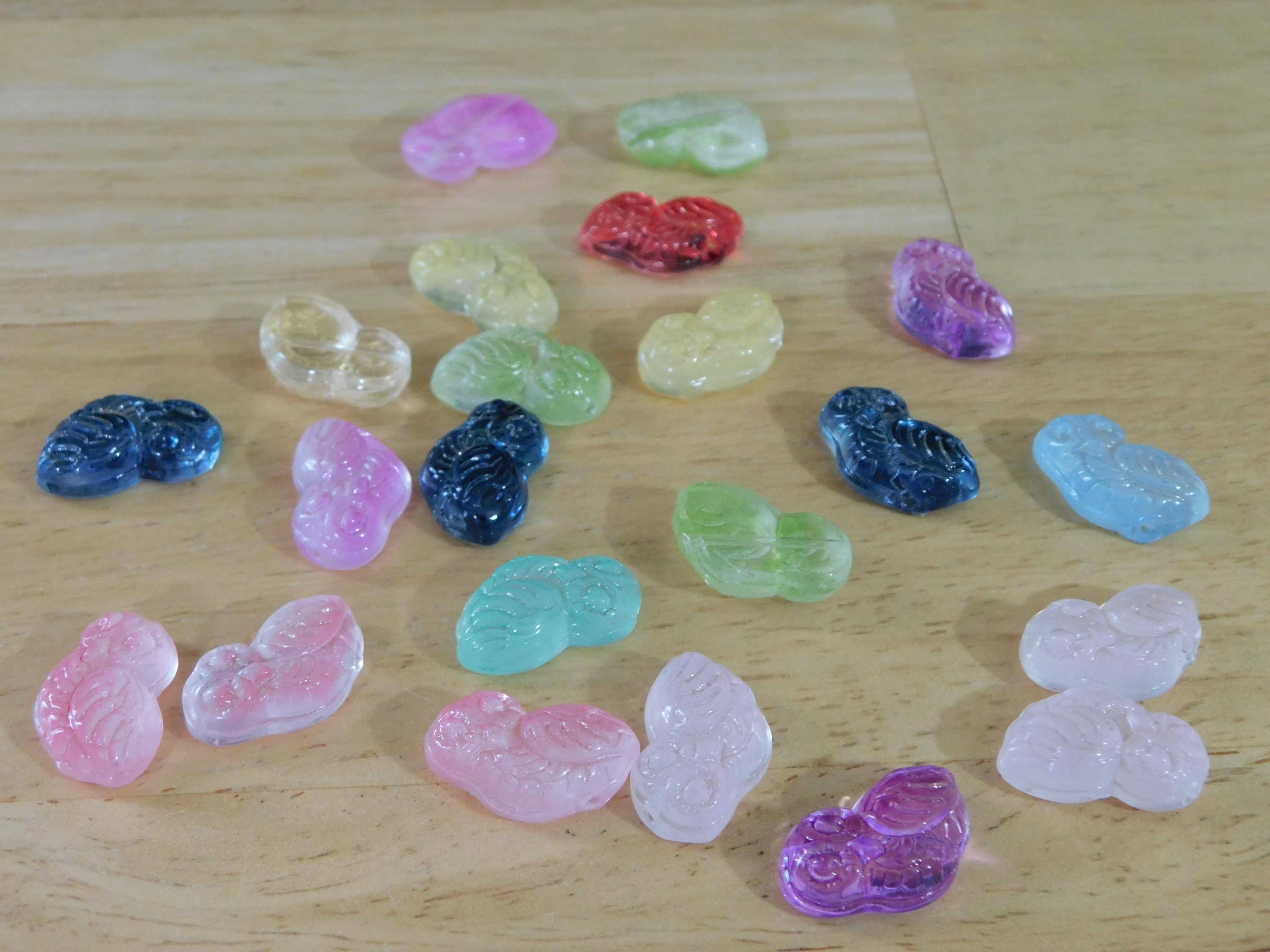 Painted Glass Owl Beads, mixed color, 18x14.5x6.5mm, Hole: 1.2mm (bird lover animal pet rainbow fore